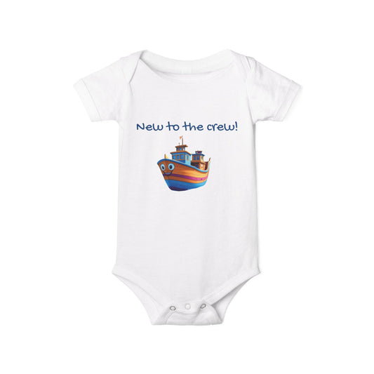 New to the crew! Onesie, Baby Bodysuit, Infant Jumpsuit, Baby Shower Gift