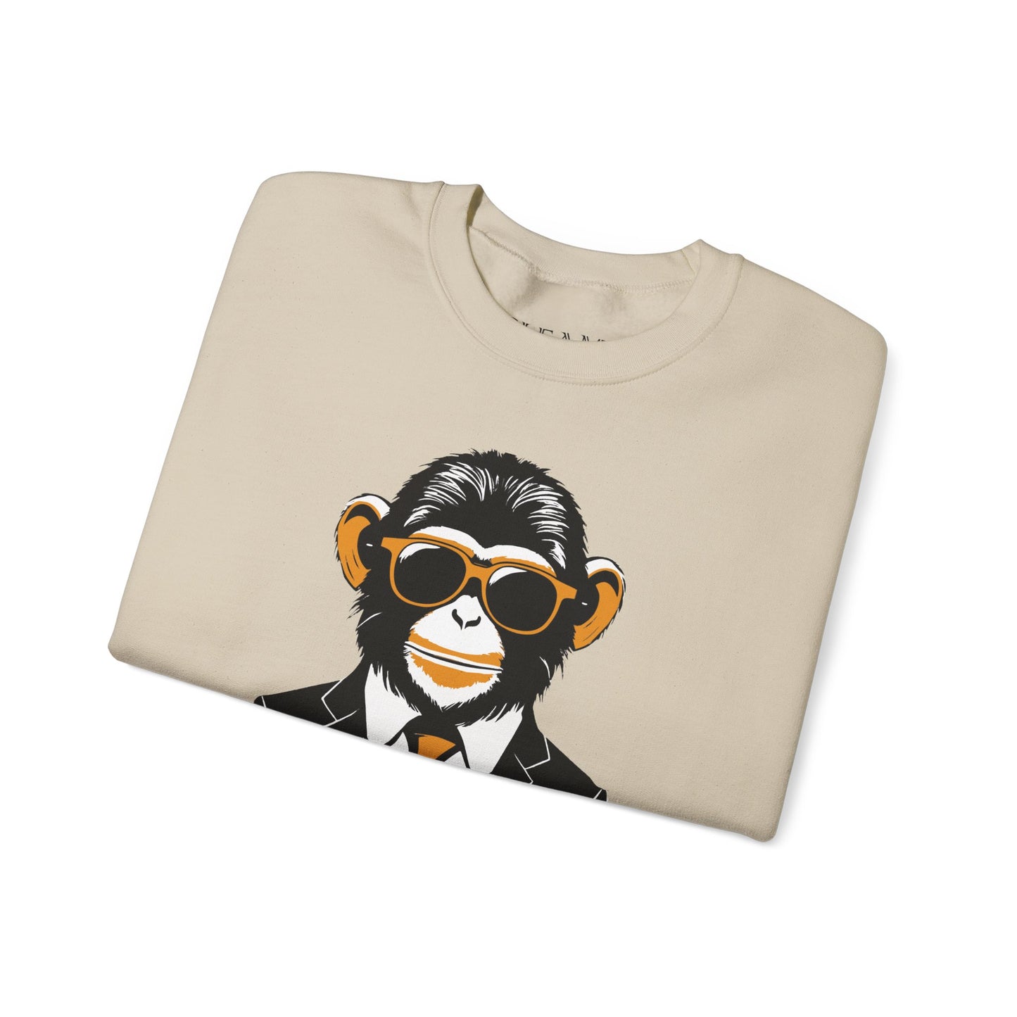 Cool Monkey Sweatshirt, Cozy Pullover Jumper, Relaxing Sweater