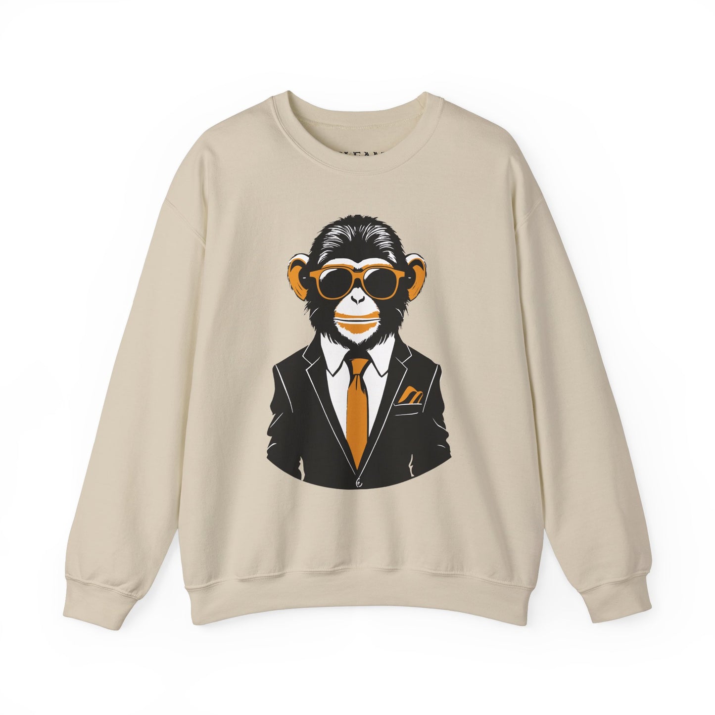 Cool Monkey Sweatshirt, Cozy Pullover Jumper, Relaxing Sweater